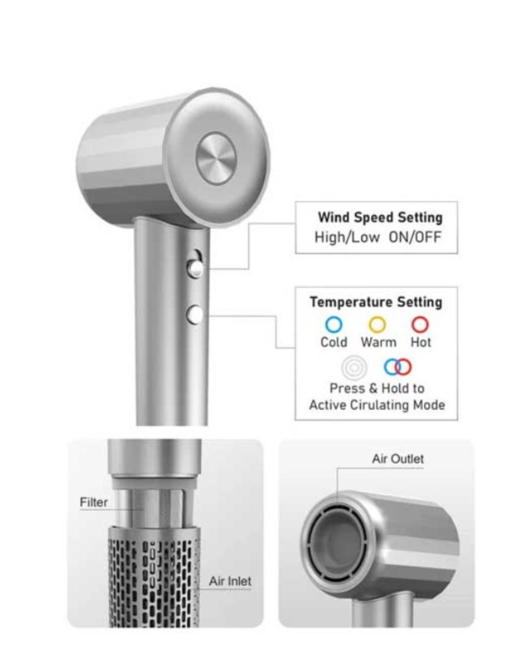 Wiwu ultrasonic hair dryer