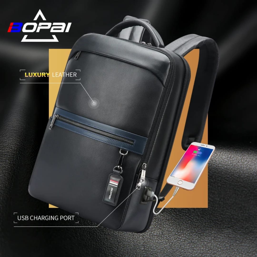 Bopai luxury cowhide backpack 61.01